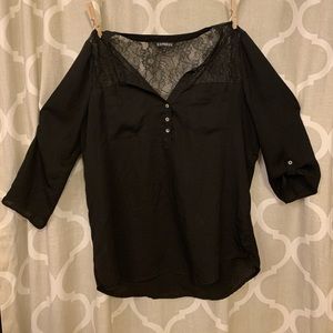 Express dress blouse small lace design